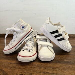 Size 8 toddler size converse and adidas lot